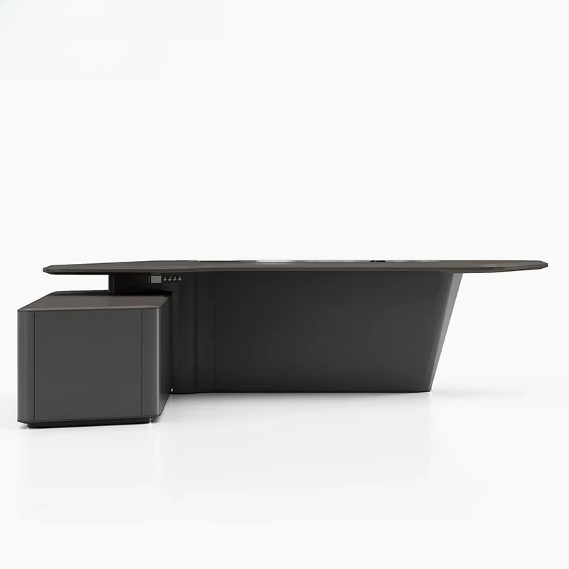 Office Tech And Management - L Şekli Çekmeceli Beyaz Lüks Ofis