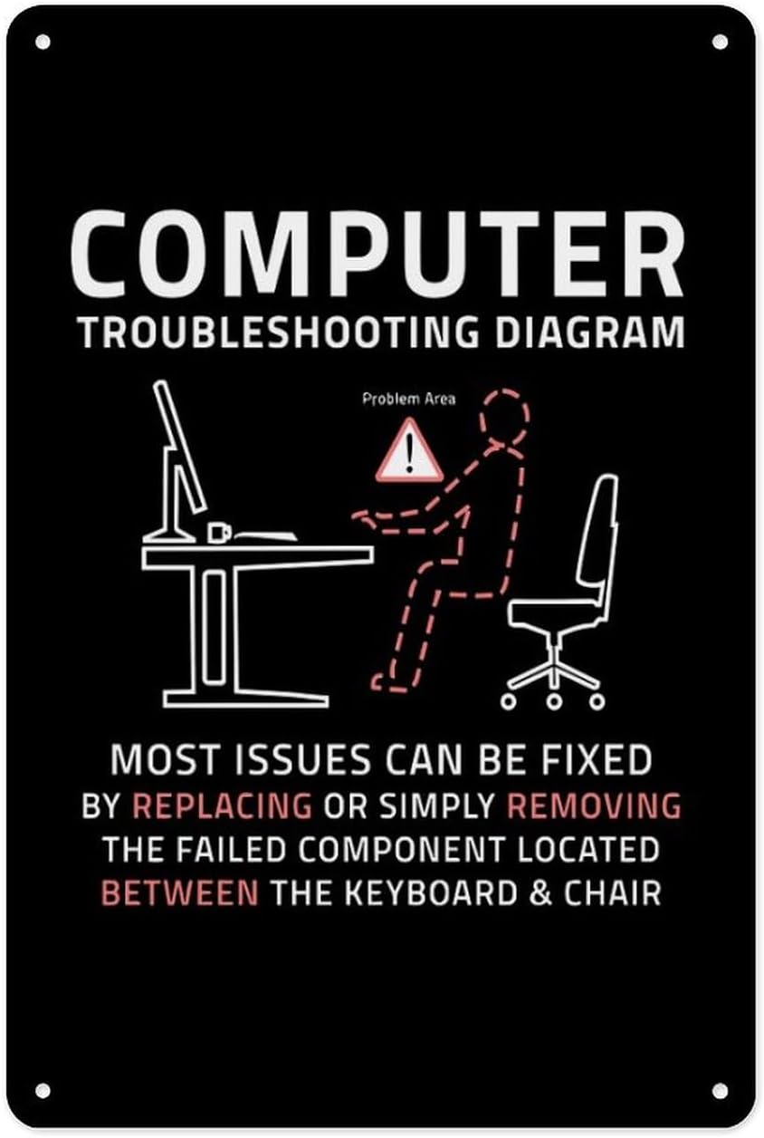 Office Tech Gifts - Metal Tabela 8X12 Inç - Komik