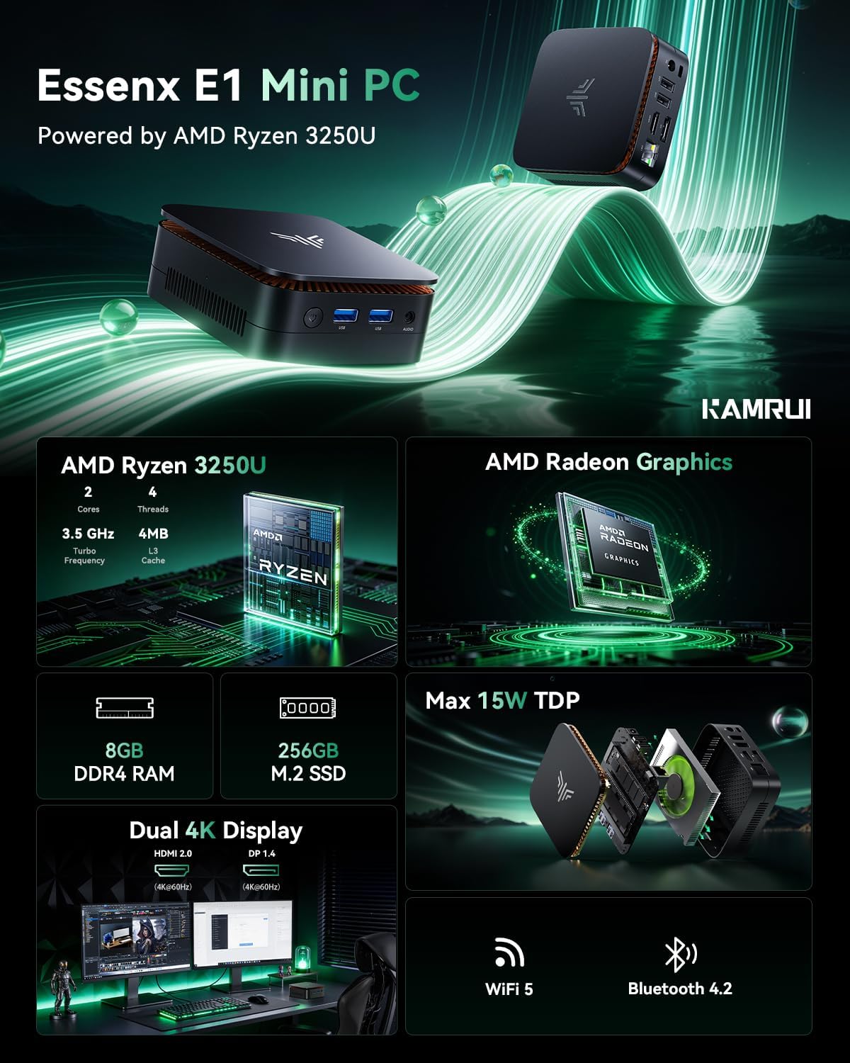 KAMRUI Mini Bilgisayar AMD R3  - Thin Client Mini Pc incelemesi ve fiyatı